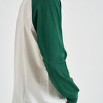 T-shirt uomo a manica lunga con stampa bianca e verde 710B13484 001 RALPH LAUREN 