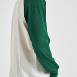 T-shirt uomo a manica lunga con stampa bianca e verde 710B13484 001 RALPH LAUREN 