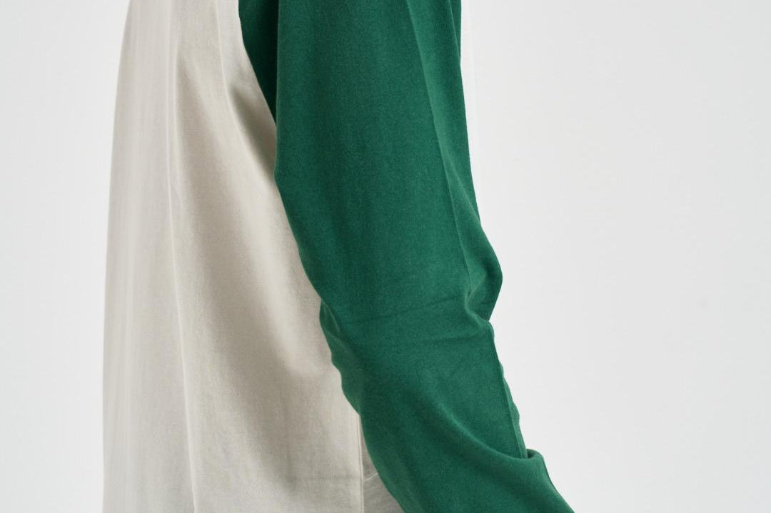 T-shirt uomo a manica lunga con stampa bianca e verde 710B13484 001 RALPH LAUREN 