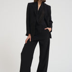 Blazer donna monopetto in cady nero LINZ 001 MAX MARA STUDIO 