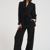 Blazer donna monopetto in cady nero LINZ 001 MAX MARA STUDIO 