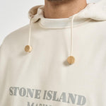 Felpa uomo con cappuccio crema 6100054 S0X31V0093 STONE ISLAND 