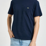 T-shirt uomo girocollo blu TH2827 166 LACOSTE 