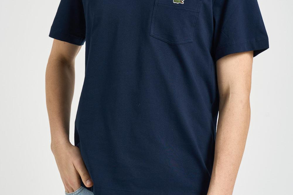 T-shirt uomo girocollo blu TH2827 166 LACOSTE 