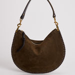 Borsa donna in suede Oskan soft zip marrone BF0066FB B2C06M50BZ ISABEL MARANT 