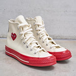 Converse x Comme des Garçons PLAY Chuck 70 High Red Sole K124 OFFWHITE COMME DES GARCON PLAY 