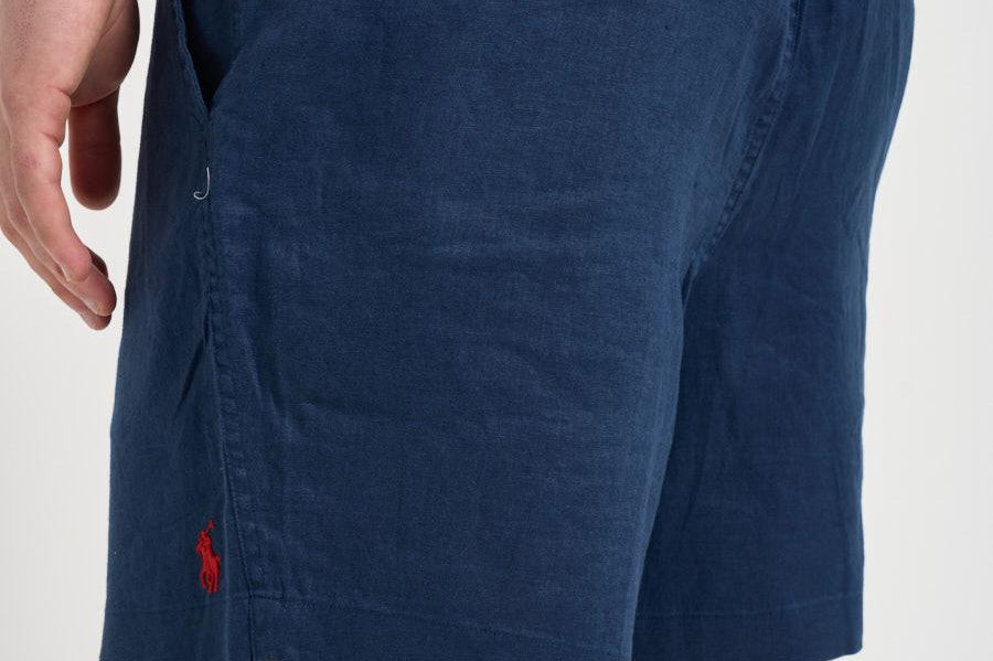 Bermuda uomo in lino blu 710P08205 001 RALPH LAUREN 