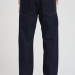 Jeans uomo wide leg in denim scuro GIACOMO 1D028 TELA GENOVA 