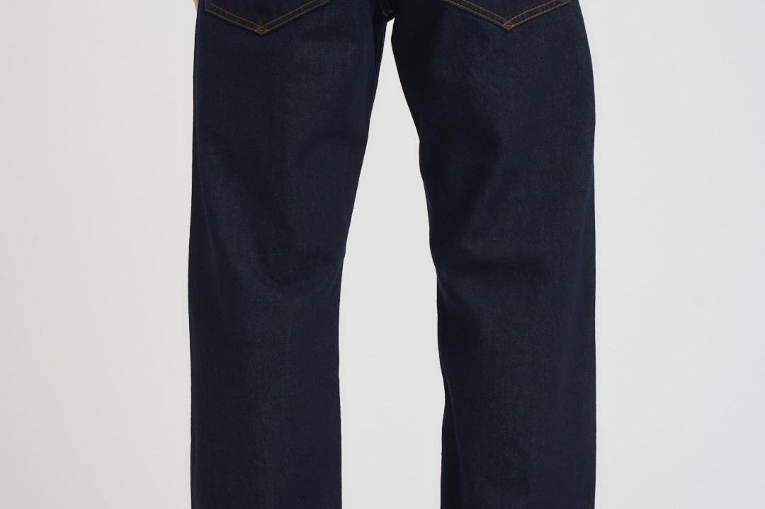 Jeans uomo wide leg in denim scuro GIACOMO 1D028 TELA GENOVA 