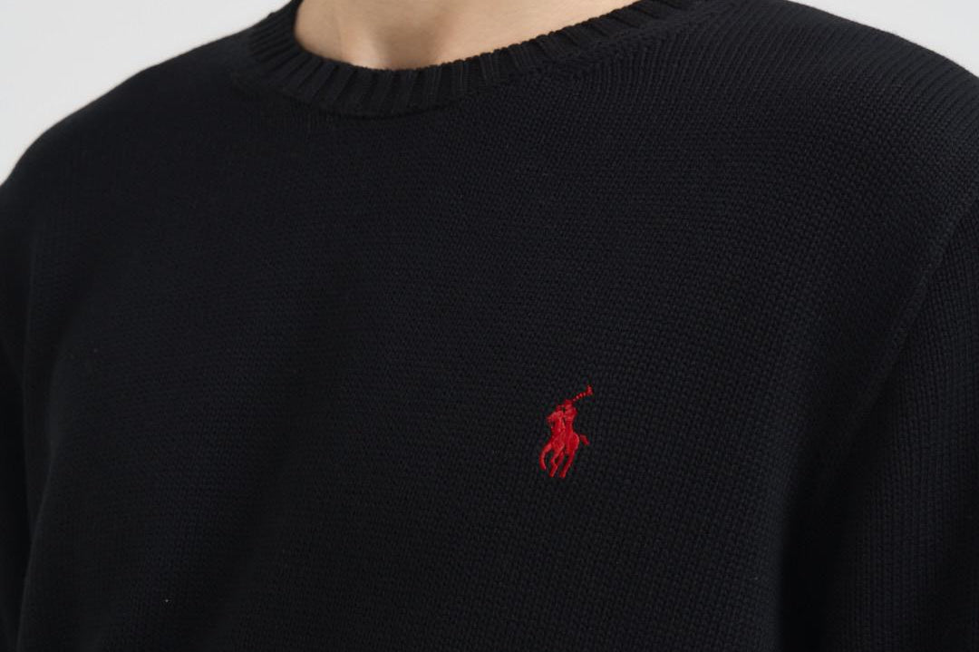 Maglia uomo in cotone nera 710810846 020 RALPH LAUREN 