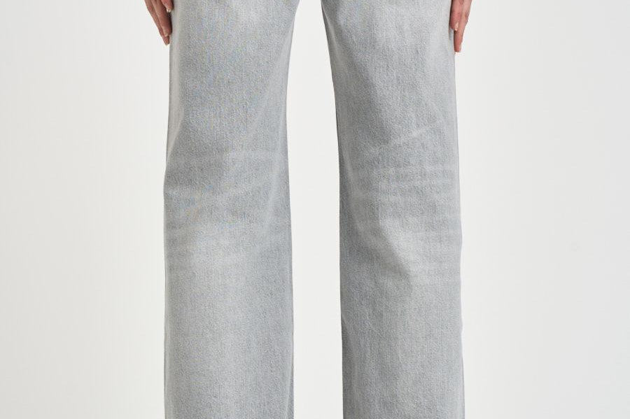 Jeans donna gamba dritta in denim grigio 12023 WASHEDGREY ANINE BING 