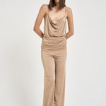 Tuta donna lunga dorata TM190153B GOLD THE ANDAMANE 