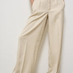 Pantaloni donna a palazzo panna 13531 DUNE0014 FORTE FORTE 