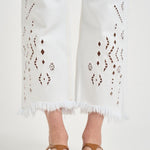 Jeans donna traforato cropped bianco PA0694FA D2H01WHITE ISABEL MARANT 