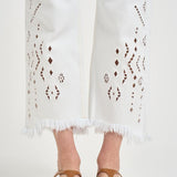 Jeans donna traforato cropped bianco PA0694FA D2H01WHITE ISABEL MARANT 