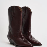Stivale donna "Duerto" in pelle mogano BO0003FA D3A33S50MY ISABEL MARANT 
