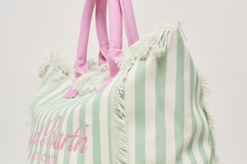 Borsa donna Vanity a righe verde VANITY 03756H MC2 SAINT BARTH 