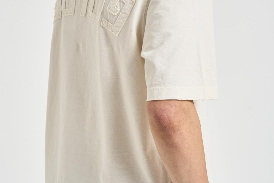 T-shirt uomo girocollo avorio GUP01873 P00157611560 GOLDEN GOOSE 