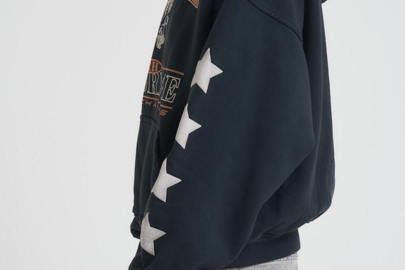 Felpa uomo con cappuccio grigia HO10012 VINTAGEBLACK0027 RHUDE 