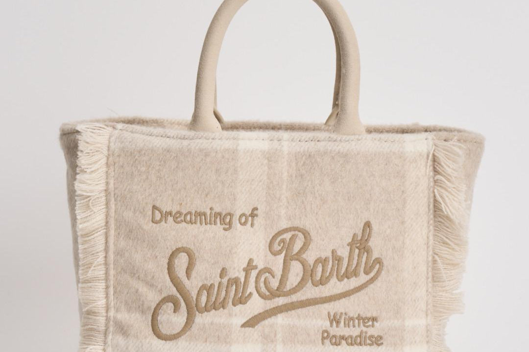 Borsa donna Vanity Felt beige VANITYFELT CHECK1110 MC2 SAINT BARTH 