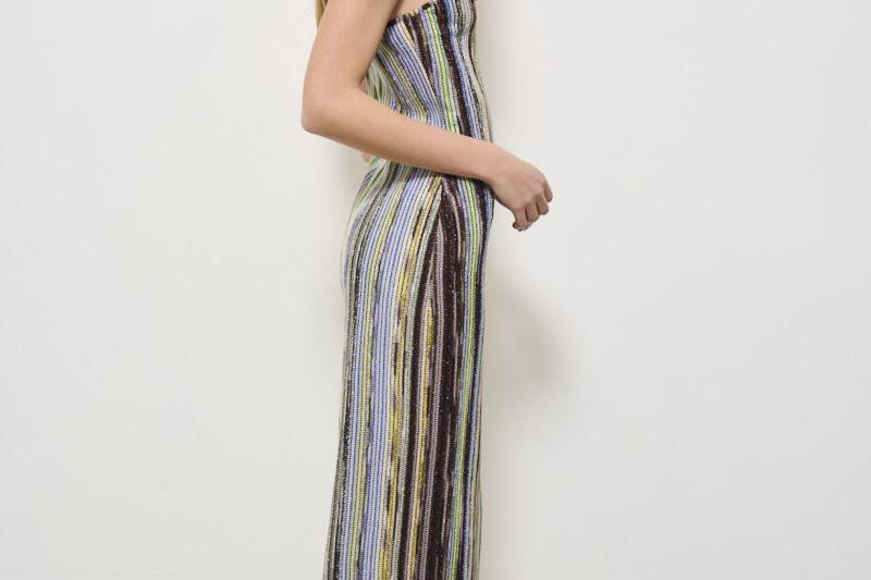 Abito donna lungo a righe multicolor DS25SG1S BR002HSM9KS MISSONI 