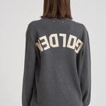 Cardigan in maglia con logo donna GWP00950 P00066260304 GOLDEN GOOSE 