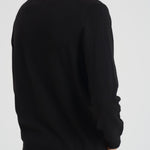 Maglia uomo girocollo con ricamo nera HERON LTEMBRYCARMORITZ00 MC2 SAINT BARTH 