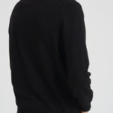 Maglia uomo girocollo con ricamo nera HERON LTEMBRYCARMORITZ00 MC2 SAINT BARTH 