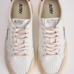 Sneakers uomo Medalist low in suede beige e bordeaux AULM LS03 AUTRY 