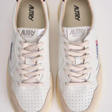 Sneakers uomo Medalist low in suede beige e bordeaux AULM LS03 AUTRY 