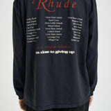 T-shirt uomo manica lunga con stampa nera TT14012 6009BLACK RHUDE 