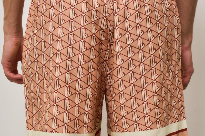 Bermuda uomo monogram rosa GH9928 F9I LACOSTE 