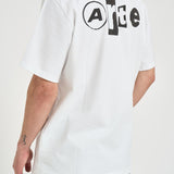 T-shirt uomo bianca con stampa nera 100T 100 ARTE ANTWERP 