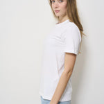 T-shirt donna girocollo bianca MA002 270 ELISABETTA FRANCHI 