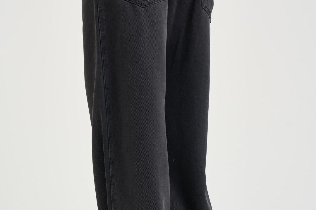 Jeans donna dritto in denim nero PA0554FA B1H07I02FK ISABEL MARANT 