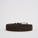 Cintura uomo in suede moro 527/35CAM MORO ACCADEMIE TESSILI 