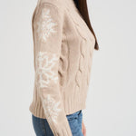 Maglia donna a trecce beige ADLER NORDIC11 MC2 SAINT BARTH 