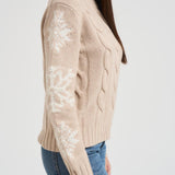 Maglia donna a trecce beige ADLER NORDIC11 MC2 SAINT BARTH 
