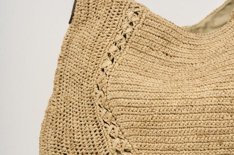 Borsa donna Meva in rafia chiara MEVA TEA IBELIV 