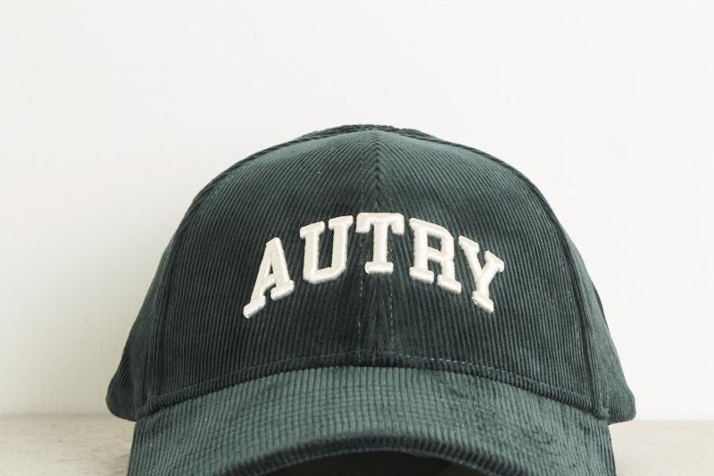 Cappello uomo baseball verde in velluto ACPU 55BJ AUTRY 