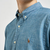 Camicia uomo in denim chiaro 710548538 001 RALPH LAUREN 