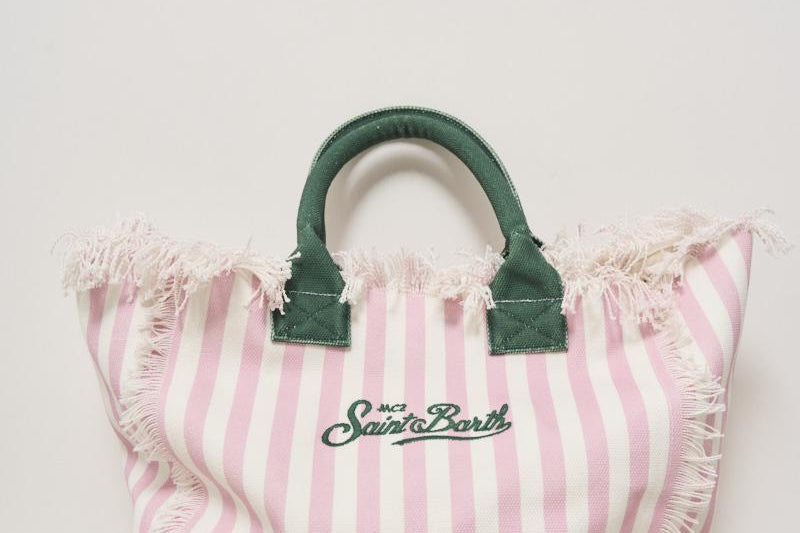 Borsa donna Vanity a righe rosa VANITY 03754H MC2 SAINT BARTH 