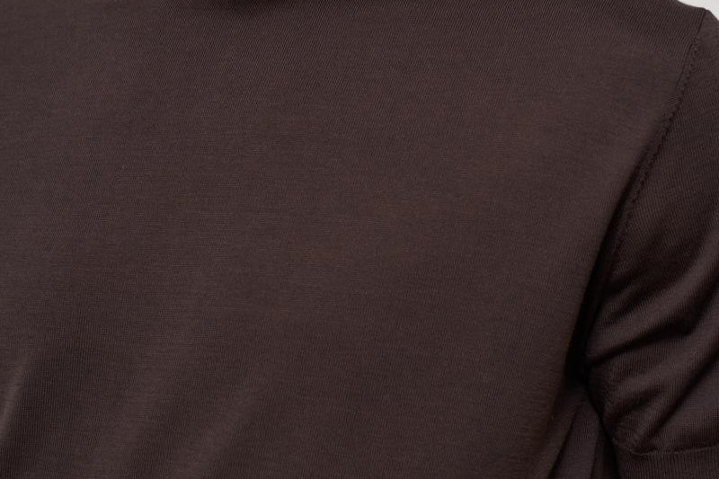 T-shirt uomo in maglia girocollo marrone K100421 170 KANGRA 