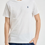 T-shirt uomo girocollo bianca con logo 710680785 003 RALPH LAUREN 