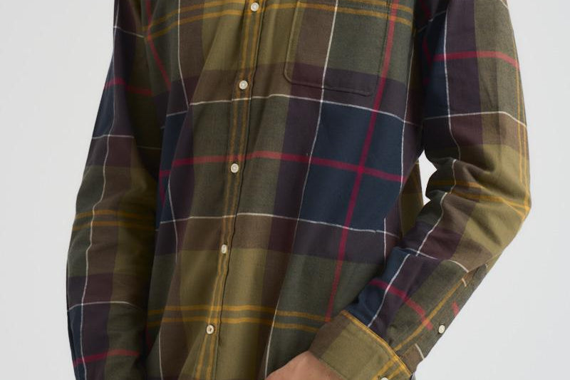 Camicia uomo tartan verde e blu MSH4992 TN52 BARBOUR 