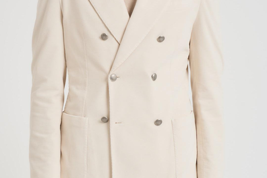 Giacca donna in velluto panna 2852 555132 L.B.M. 