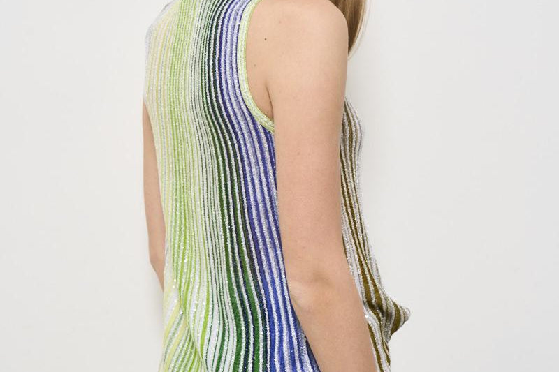 Top donna girocollo a righe DS25SK0U BK042DSM9N9 MISSONI 