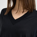 Maglia donna scollo a V nera JV000015D 520569300 HERNO 