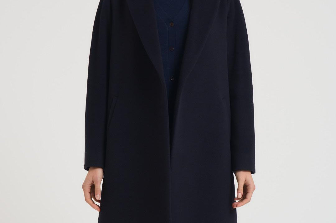 Cappotto donna lungo blu notte DIVA DEBORA24 ACCADEMIE TESSILI 