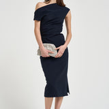 Abito donna midi monospalla blu notte D726148 PINGU012 P.a.r.o.s.h. 